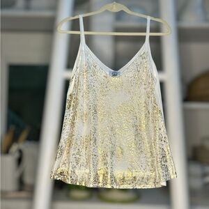 Gold & white knit to M/L NWT